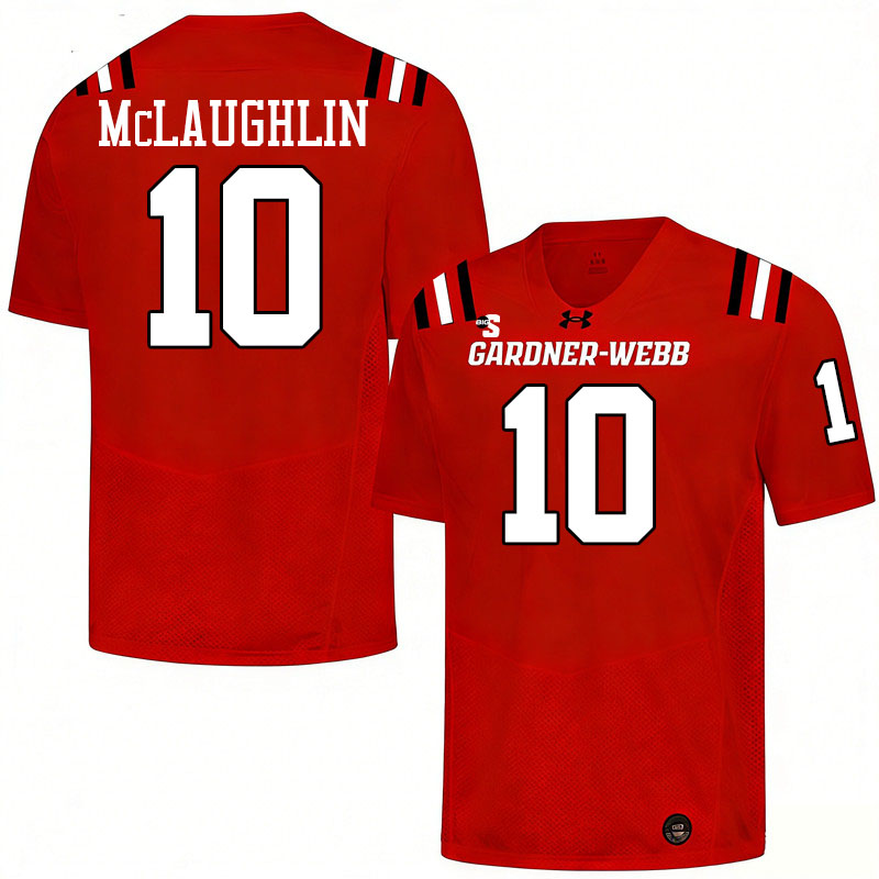 Gardner-Webb Runnin' Bulldogs #10 Sabin McLaughlin College Football Jerseys,Uniforms-Red
